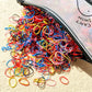500/1000/2000pcs Girls Colourful Disposable Rubber Band Hair Ties Headband Children Ponytail Holder Bands Kids Hair Accessories